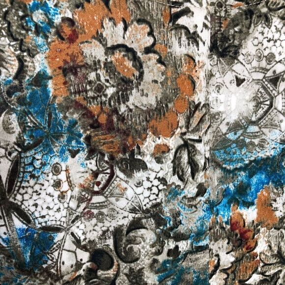 Chico’s Floral Print Cotton Jacket Size 4 - Picture 7 of 15